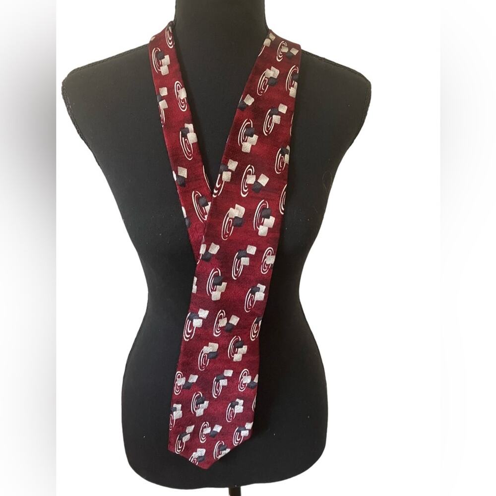 Pierre Cardin Burgundy and Gray Tie